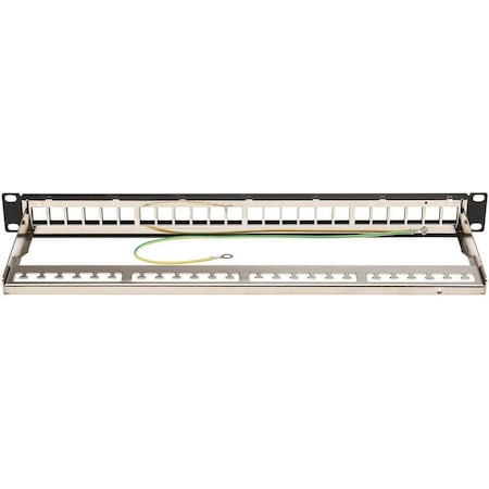 Eaton Tripp Lite Series 24-Port 1U Rack-Mount Shielded Blank Keystone/Multimedia Patch Panel, RJ45 N062-024-KJ-SH