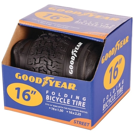 Kent 91052 Bike Tire, Folding, Black, For 16 x 112 to 214 in Rim 91106