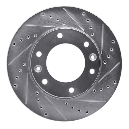 Dynamic Friction Co DFC Brake Rotor - Drilled and Slotted - Silver 631-21023R