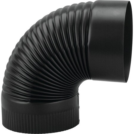 Imperial Mfg Elbow Pipe 90Dgre 24Ga 7In Blk BM0024