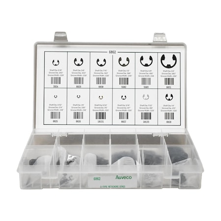 Auveco E Type Retaining Ring Quik-Select Kit Assortment 6862