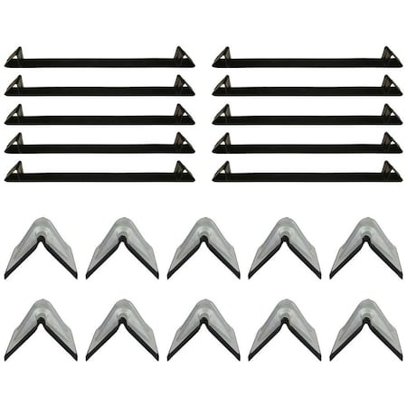 Mytee Products 10 Pcs Coil Racks for Steel Coils Securement, 10 Pcs Steel Corner Protector w..., 10PK CR33x10-SCP-Rx10-KIT