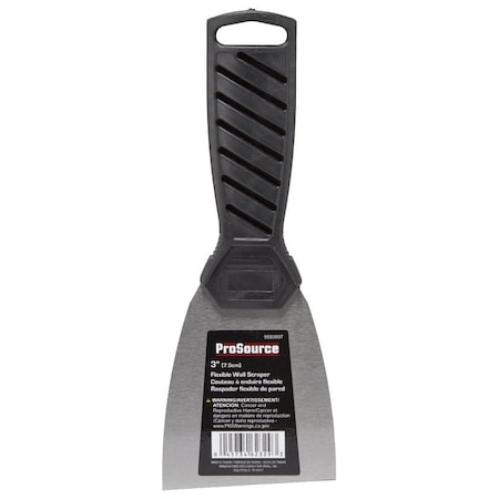 Prosource Wall Scraper, 3 in W Blade, Full Tang Blade, HCS Blade, Plastic Handle, Non-Slip Grip Handle 10570-3L
