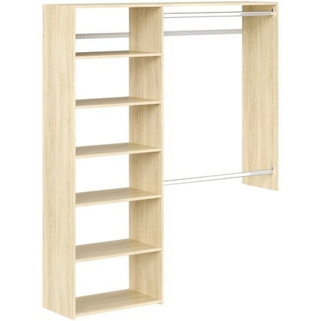 Easy Track 3ft-5ft W DeluxePlus Shelving Closet Kit, Honey Blonde PH77-MJ