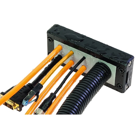 Detas DES 24 Splittable Frame, 108 x 39 mm Cutout, Black 1731010024