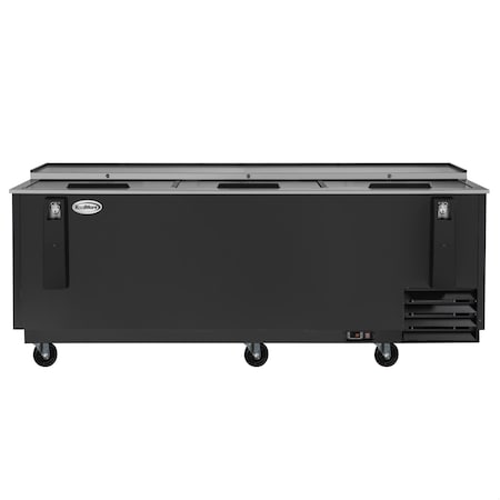 Koolmore 95 in. Commercial Bottle Cooler in Black with Built-In Opener, ETL Listed, 30 cu. ft. KM-BOC95-BK