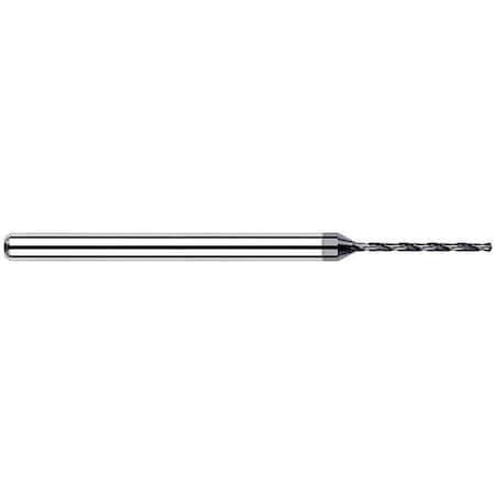 Harvey Tool Miniature Drill, 810225-C3, AlTiN, .026" Drill Diameter, .180" Flute Length, 1/8" Shank Diameter 810225-C3