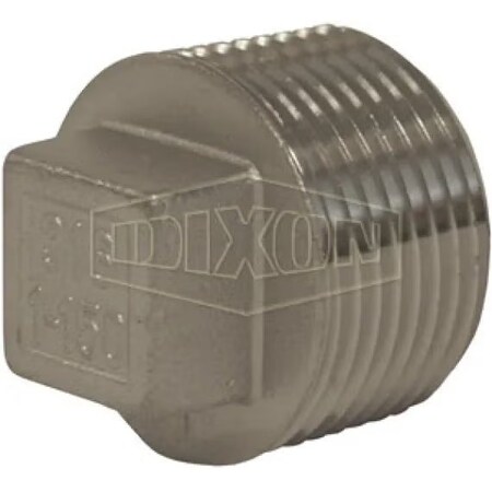 Dixon Square Head Plug, 1-1/4 in Nominal, MNPT End Style, 150 lb, 316 SSss Steel SHP125SS