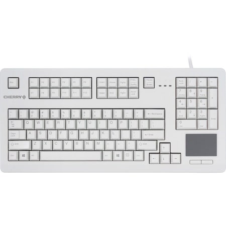 Cherry MX 11900 Wired Keyboard - Compact, Black, Integrated Touchpad G80-11900LUMEU-0