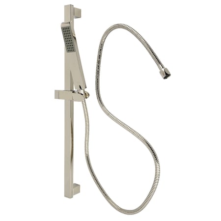Kingston Brass 24" Stainless Steel Shower Slide Bar with Hand Shower and Holder, Polished Nickel KX2546