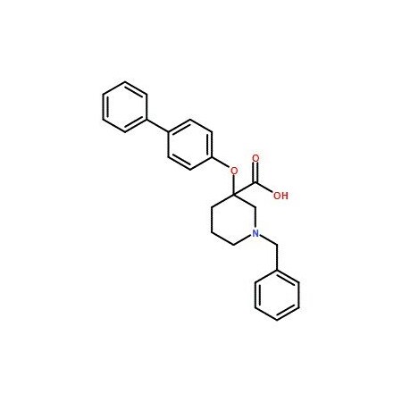 Ak Scientific 1-Benyzl-3-(biphenyl-4-yloxy)-piperidine-3-carboxylic acid (250mg), CAS 1000589-23-0 9559AL-250mg