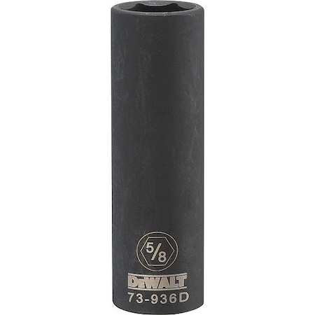 Dewalt Deep Impact Socket, 6 Pt 1/2in, 5/8in SAE DWMT73936OSP