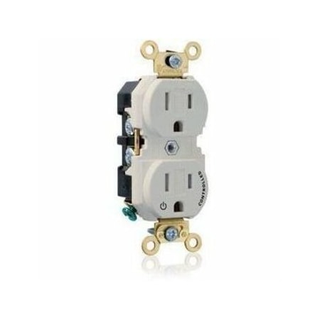 Leviton Extra Heavy Duty Controlled Duplex Receptacle 15 Amp, 125 Volt 5262-1PT