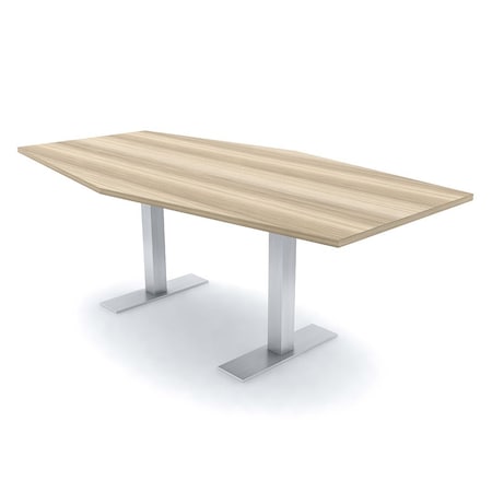 Skutchi Designs 7ft Hexagon Conference Table With Power | Harmony Series | 6 Person Meeting Room Table HAR-HEX.IR-48X84-T-K525-NA