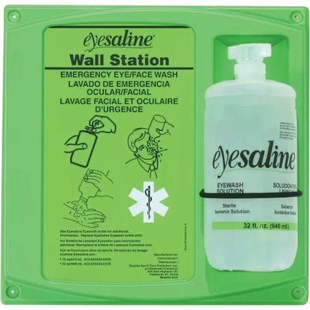 Fendall 32 oz Single Bottle Eyewash Wall Station, 8PK 32-000461-0000