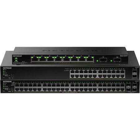 Netgear SWITCH - GS324TPV2 - RACKMOUNT - WIRED - 24X 10/100/1000 BASE-T RJ45, 2X 1000BAS GS324TP-200NAS