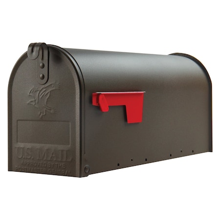 Architectural Mailboxes Elite Post-Mount Mailbox, Textured Bronze E1100BZAM