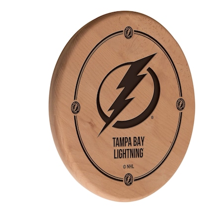 Holland Bar Stool Co Tampa Bay Lightning 13" Laser Engraved Solid Wood Sign WSgnLNatTBLght