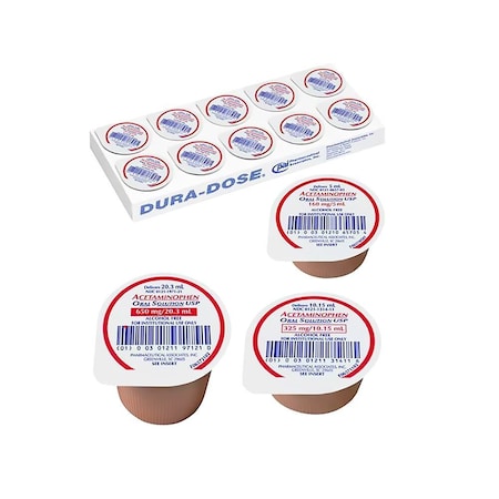 Pharmaceutical Associates Acetaminophen Pain Reliever Solution 325mg 10.15mL Unit Dose, 100PK 1274525