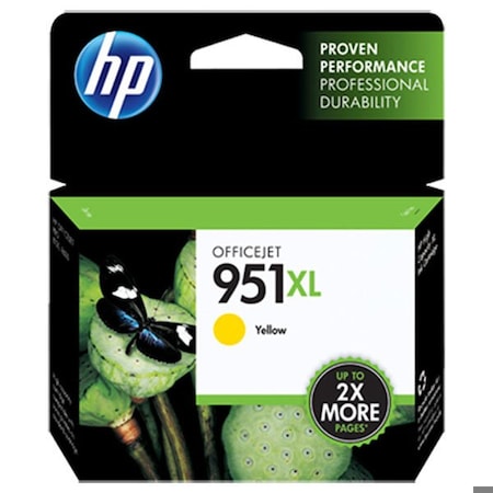 Hp 951XL High Yield Yellow Original Ink Cartridge, 1,500 Yield CN048AN