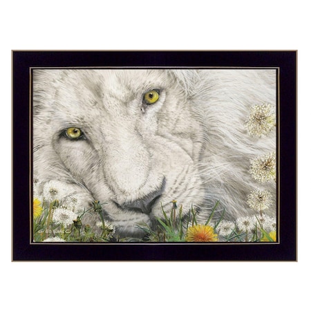 Homeroots Dandy Lion 1 Black Framed Print Wall Art 415871