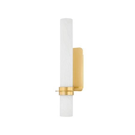 Hudson Valley Lighting Groveland station 4.75 in. Wall Sconce Aged Brass 5518-AGB