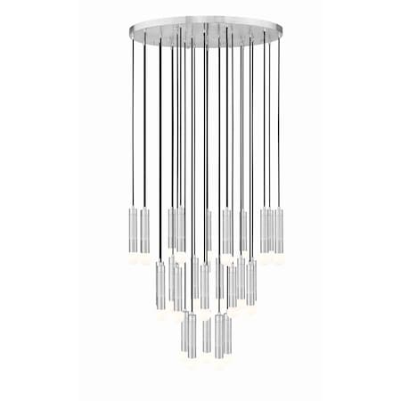 Z-Lite Stari 27-Light Chandelier, 36 in W, Brushed Nickel 1956P-27R-BN