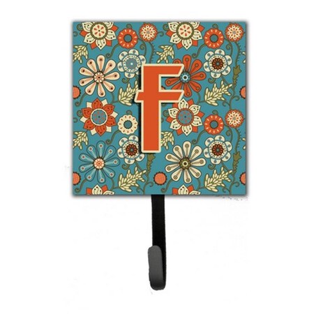 Carolines Treasures Letter F Flowers Retro Blue Leash and Key Holder CJ2012-FSH4