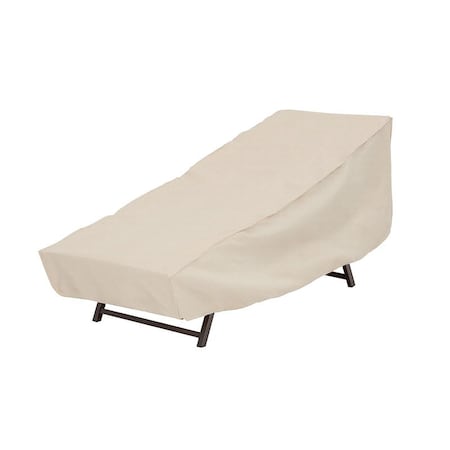 Mr. Bar-B-Q Chaise Lounger Cover, 28 in L, 30 in W, 76 in H, Elastic, Taupe 07835BBGD