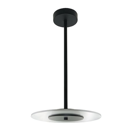 Westgate LED DECOR ACCENT PENDANT, 14in PMMA DISK, 5CCT 27/30/325/40/50K, 900LM, DIM, 18W, BLACK LDAP-14-MCT5