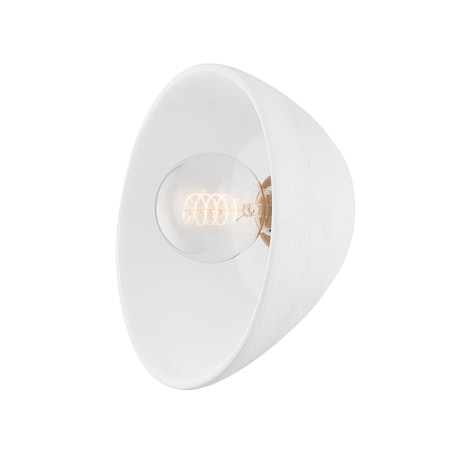 Troy Lighting Moraga 1 Light Wall Sconce 7.25 In. Patina Brass B2109-PBR/CWL
