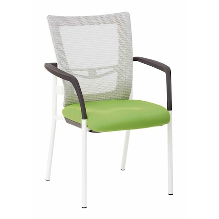 Office Star Products 8810W ProGrid Mesh Back Visitors Chair, White / Green 8810W-6