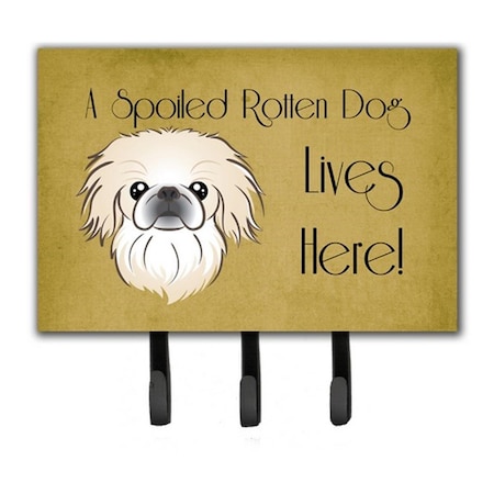 Carolines Treasures Pekingese Spoiled Dog Lives Here Leash & Key Holder CA77458