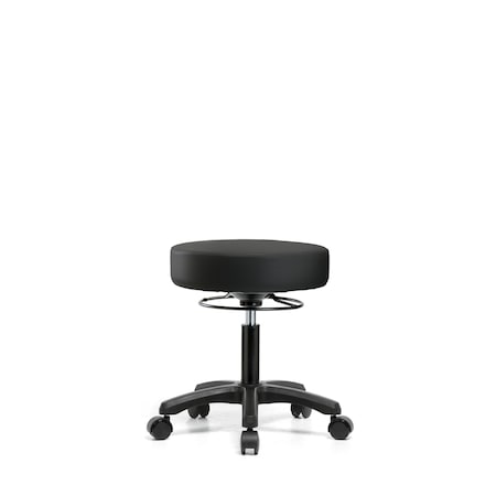 Blue Ridge Ergonomics Desk Mini-Stools, Vinyl, Casters, Blk BR-VDHMS-RG-RC-8540