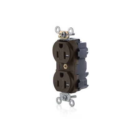 Leviton Lev-Lok Commercial Grade Tamper Resistant Duplex Receptacle, 20 Amp, 125 Volt MT563-S