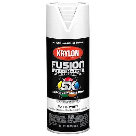 Fusion All-In-One 12 Oz Krylon White Paint & Primer Spray Paint, Matte K02764007
