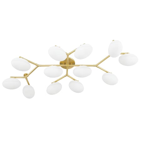 Hudson Valley Lighting Wagner 12 Light Semi Flush 59.38 In. Aged Brass 5559-AGB