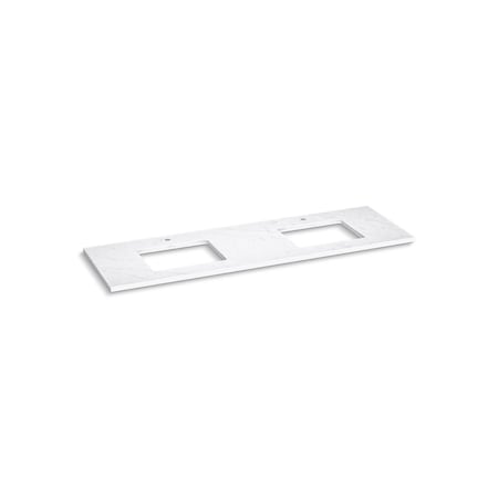 Kohler Silestone 73" quartz vanity top with two rectangular cutouts 36573-EST