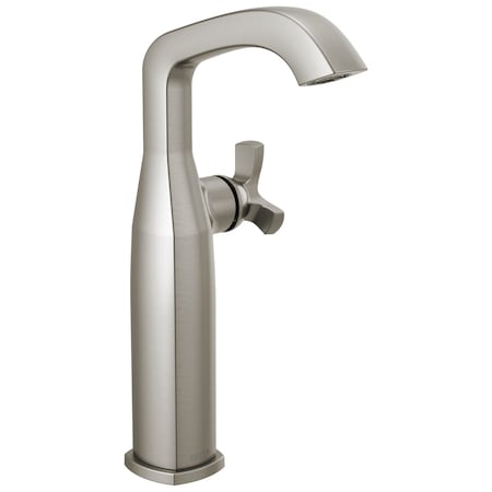 Delta Stryke Single Handle Vessel Bathroom Faucet, 6.56 in, Lumicoat Stainless 7766-SS-PR-DST