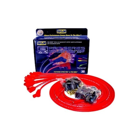 Taylor Wire & Vertex 8 mm Spiro-Pro Universal 8 Cylinder 135 deg Boot - Red TAY73253