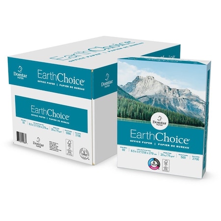 Earthchoice Domtar Office Paper, White, Letter, 8 1/2in x 11in, 20 lb Basis Weight, White, 500 Sheets, 10PK 2700
