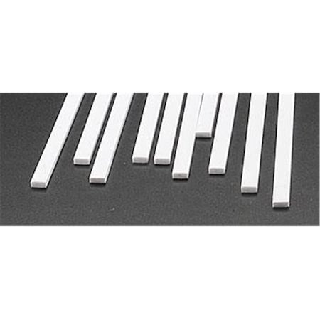 Plastruct 080 x 187 in. MS-819 Strip Styrene - Rectangle, 10PK PLS90768