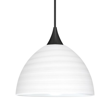 Besa Lighting Besa Brella Pendant, Chalk, Black Finish, 1x 5W LED 1XT-4679KR-LED-BK
