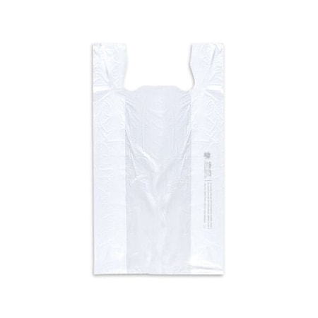 Nashville Wraps White Plastic T Sacks, 12x7x22, Bulk .55 mil, 1000PK TSWH