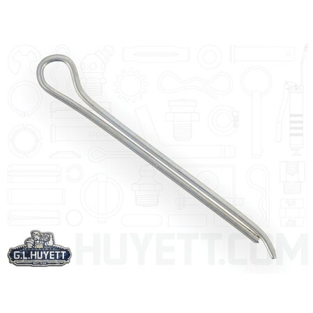 Huyett Hammerlock Cotter Pin, Zinc Plated Carbon Steel, 0.078 in Dia x 1.250 in Effective Length CPHZ-078-1250
