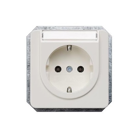 Siemens DELTA profil, titanium white SCHUKO socket outlet 10/16 A 250 V With screwless 5UB1407