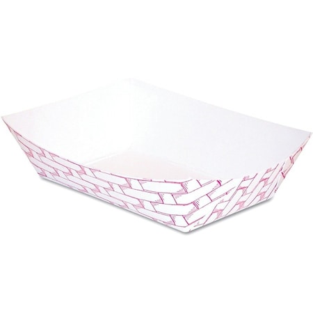 Boardwalk Paper Food Baskets, 0.25 lb Capacity, 2.69 x 1.05 x 4, Red/White, 1000PK BWK30LAG025
