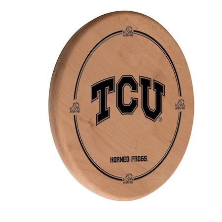 Holland Bar Stool Co Texas Christian University 13" Laser Engraved Solid Wood Sign WSgnLNatTexChr