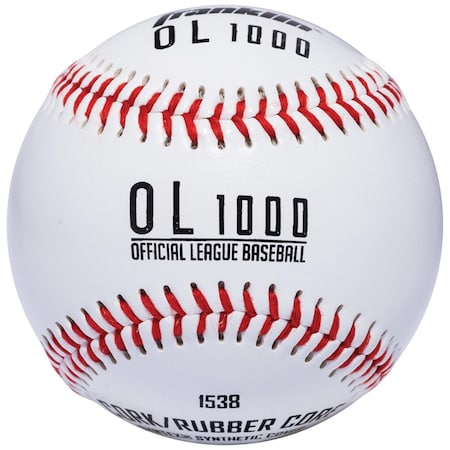 Franklin Official League Synthetic Baseball, White, 12PK 8067570
