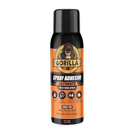 Gorilla Glue Spray Adhesive, Contact Adhesive Ultimate Series, 12.2 fl oz, Aerosol Can 109852